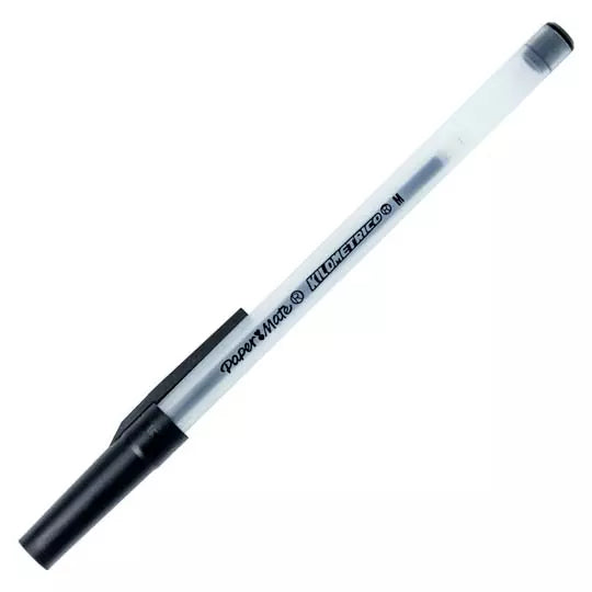 Bolígrafo Papermate Kilometrico Económico Color Negro C/12 Pzas