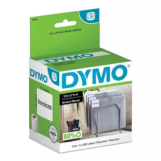 LM-Etiqueta Dymo Label Writer negro sobr e blanco rollo con 250 etiquetas 51x59m