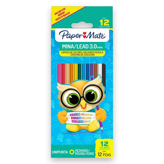 Colores largos Paper Mate caja con 12 co lores
