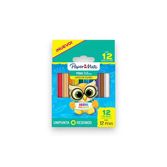 Colores cortos Paper Mate caja con 12 co lores