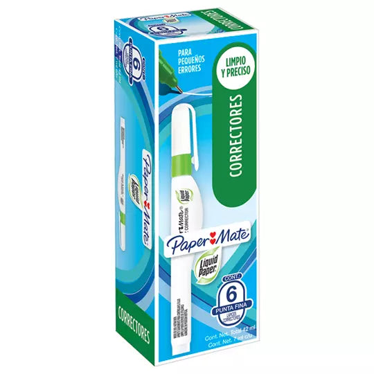 Corrector liquido en pluma Paper mate 1 pieza