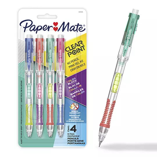 Lapicero Clear Point punto 0.7 mm, blíst er con 4 piezas