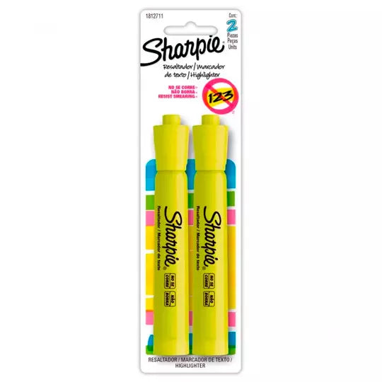 Resaltador Sharpie Tank amarillo 2 pieza s
