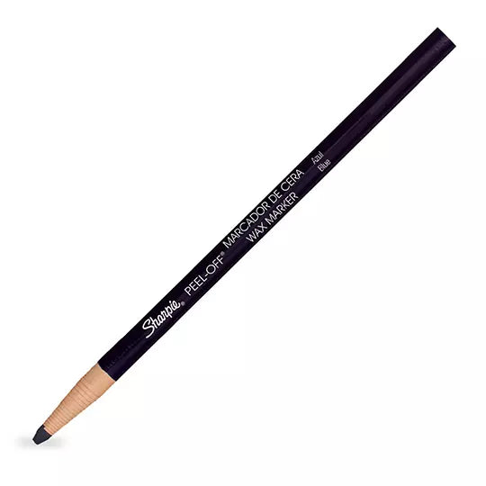 Marcador de cera Sharpie color azul, caj a con 12 piezas