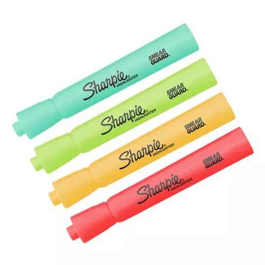 Resaltador Sharpie Tank caja con 4 pieza s colores fluorescentes surtidos