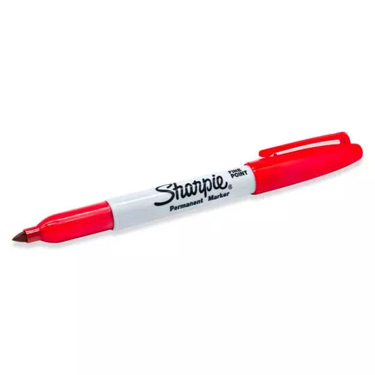 Marcador Sanford 30002 Sharpie Fino Rojo Permanente C/12 Pqte