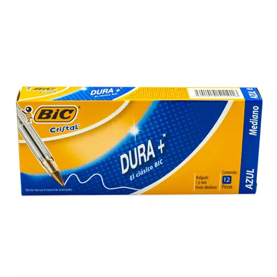 Bolígrafo BIC azul punto mediano 1.0 mm caja con 12 piezas