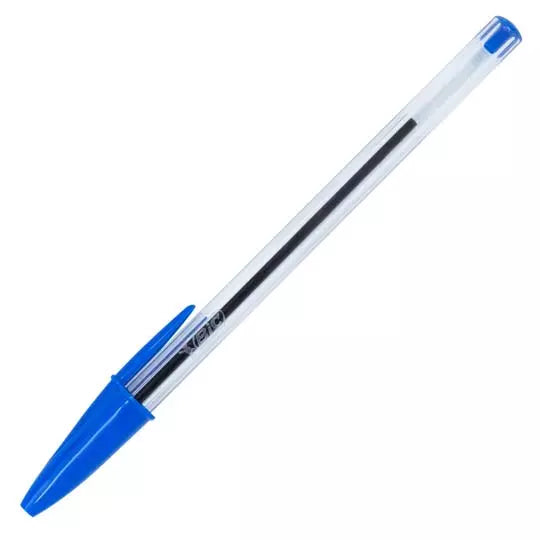 Bolígrafo BIC azul punto mediano 1.0 mm blíster con 2 piezas