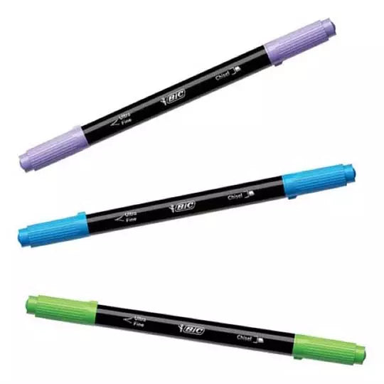 LM-Rotuladores BIC Intensity doble punta punto fino 0.4 mm caja con 6 piezas