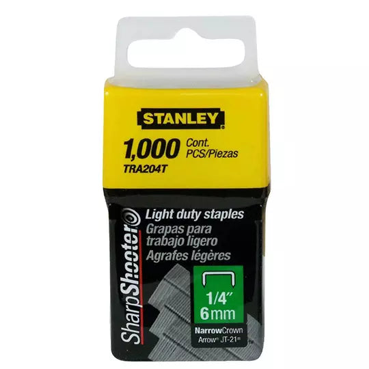 Grapas de 1/4 Bostitch uso ligero caja c on 1000 grapas