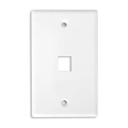 BROBOTIX TAPA FACEPLATE 1 PUERTO RJ45 COLOR BLANCO - Caja Panel Audio Video