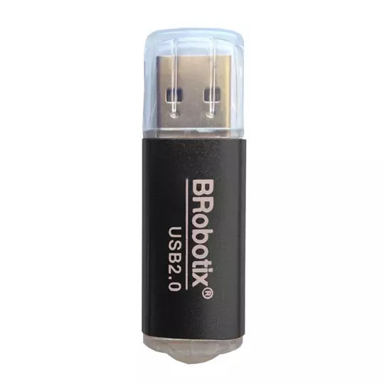 BROBOTIX LECTOR DE TARJETA MICROSD USB V2.0 METALICO COLOR NEGRO - Memoria Flash Versión 2.0