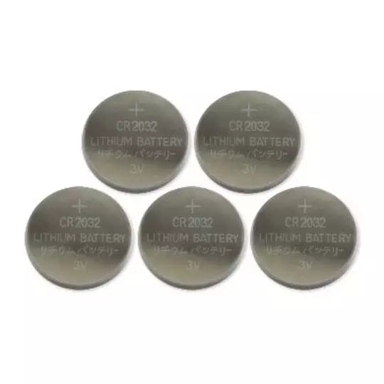 BROBOTIX BATERIA CMOS CR2032 PAQUETE DE 5 PIEZAS - Pila Litio de 3V para Tarjeta Madre