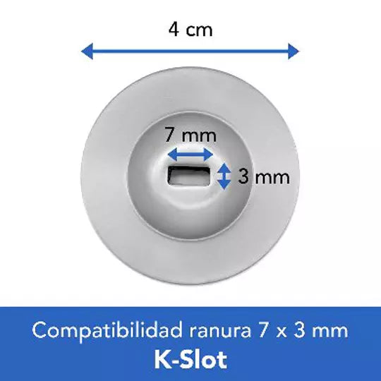 BROBOTIX ANCLA DE SEGURIDAD ADHESIVA PARA CANDADO DE SEGURIDAD TIPO K-SLOT, PARA LAPTOP, TABLETA, SMARTPHONE. TIPO DISCO ADHESIVO - Punto de Anclaje , sistema de seguridad antirrobo