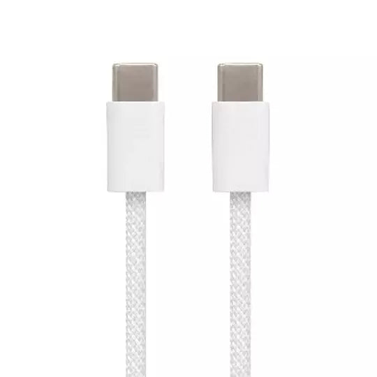 BROBOTIX CABLE DE CARGA RÁPIDA TIPO "C" A TIPO ?C?, DE 1 METRO, PUNTAS DE ACERO REFORZADO, FORRO TEJIDO, COLOR GRIS.