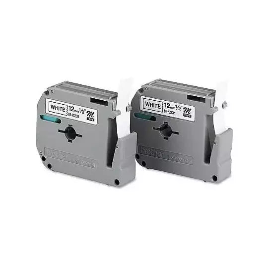 P-touch M231 Cinta para etiquetas - 12.70mm Ancho - Térmica - Blanco - 1 Solamente