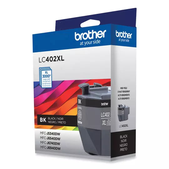 Cartucho Brother de tinta negra LC402XLB K.