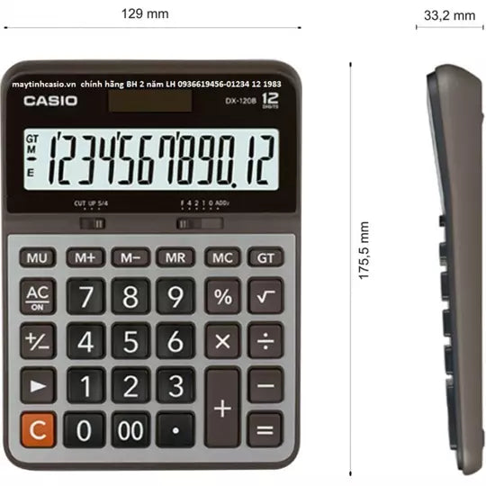 Calculadora de escritorio 12 dígitos CAS IO pantalla de cristal líquido