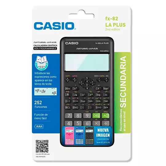 Calculadora científica 252 funciones CAS IO 4 líneas en pantalla, color negro