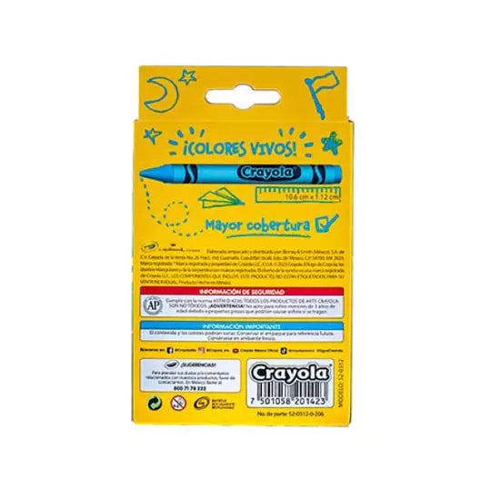 Crayones Crayola Jumbo 10.16 x 1.12 cm 1 2 piezas
