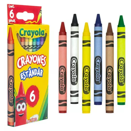 Crayones Crayola Estándar 9.21 cmx.7.9 c m 6 piezas