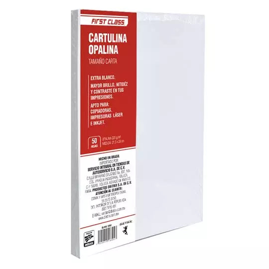 CARTULINA OPALINA DIETRIX 50 HOJAS TAMAÑ O CARTA 225 GR