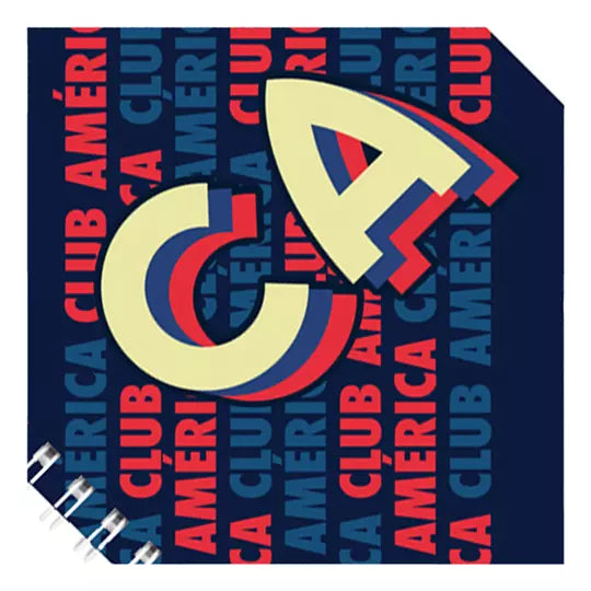 Cuaderno frances 17.5 x 21.5cm 160 hojas diseño club america azul