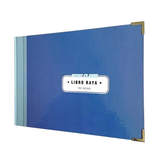 Libro raya italiano 192 hojas First Clas s color azul 34.6 x 24 cm