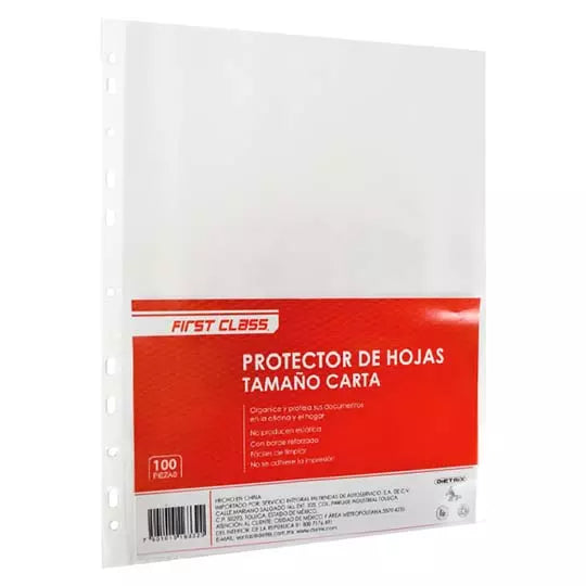 PROTECTOR DE HOJAS DIETRIX TAMAÑO CARTA 100 PZS 30 MICRAS