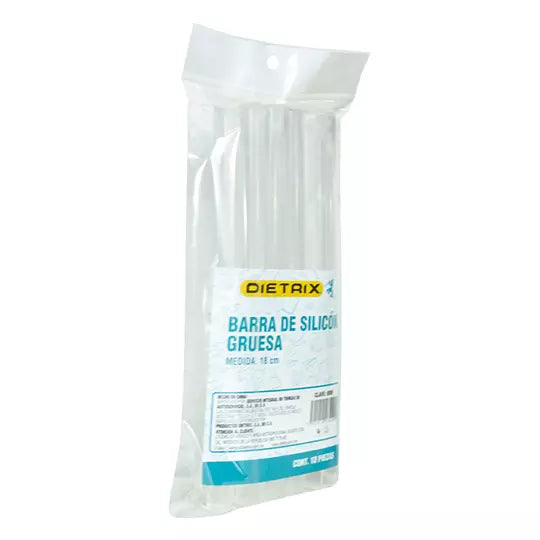 Barras de silicón grueso DIETRIX 11.3mm x18cm con bolsa de 10 pzas