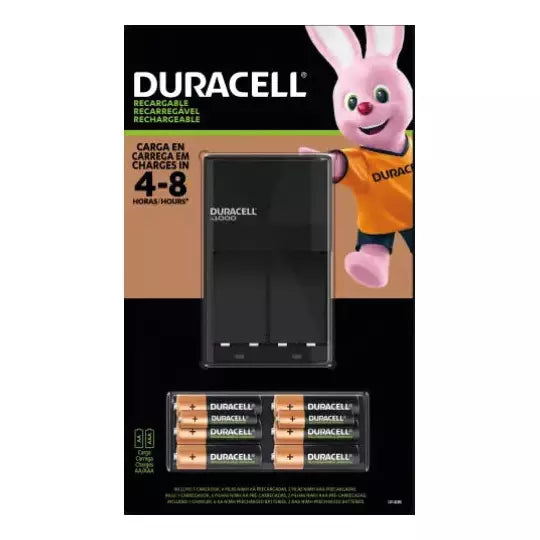 Cargador de Baterías Duracell incluye 6 baterías AA y 2 baterías AAA recargables
