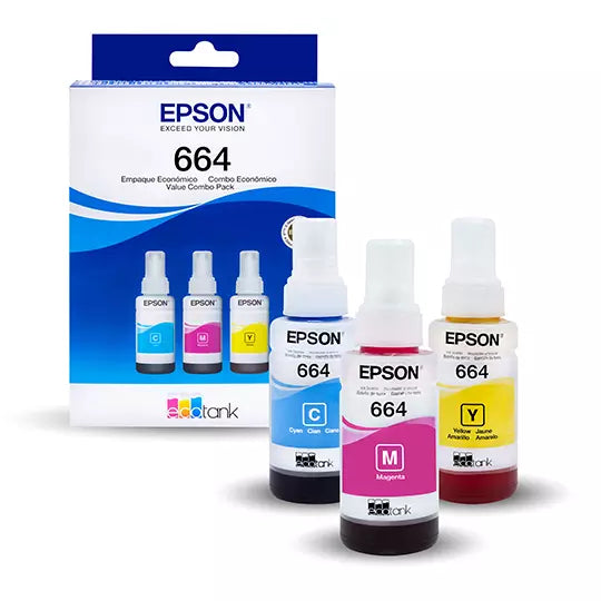 Kit tintas de color Epson T664 3 pzas. .