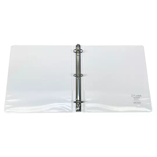 Carpeta panorámica económica Cardinal ca rta blanca herraje de 1 1/2 pulgadas "O"
