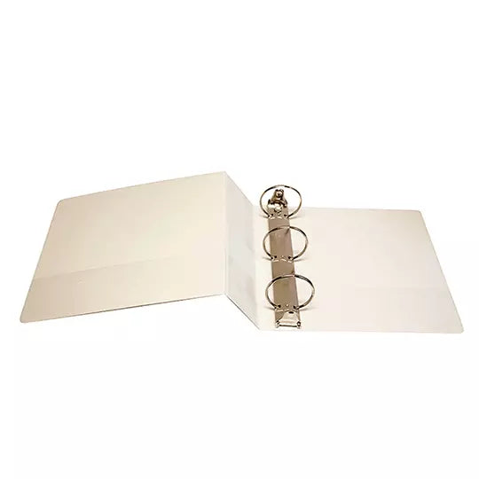 Carpeta panorámica Oxford carta blanca h erraje de 3 pulgadas "O"