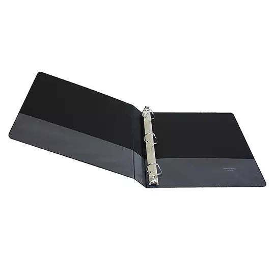 Carpeta panorámica Oxford carta negra he rraje de 1 pulgada "D"