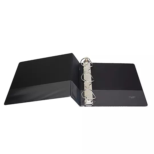 Carpeta panorámica Oxford carta negra he rraje de 2 pulgadas "D"