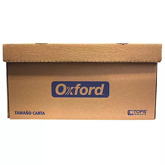 Caja para archivo Oxford Kraft carta tap a integrada tipo cofre