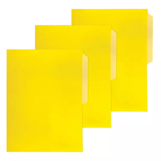 Folder de color Pendaflex carta color am arillo ceja 1/2 caja con 50 pzas