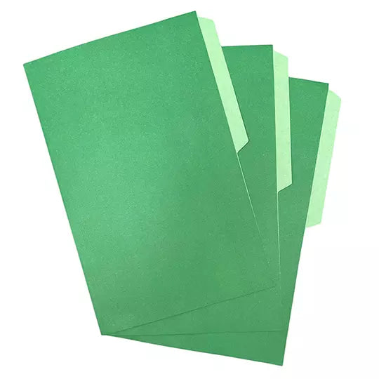 Folder manila Pendaflex oficio color ver de ceja 1/2 caja con 50 pzas