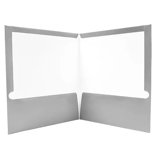 Folder showfolio laminado Oxford carta c olor gris caja con 25 pzas