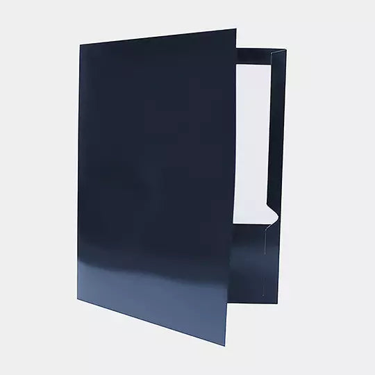 Folder showfolio laminado Oxford carta c olor azul marino caja con 25 pzas