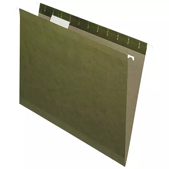 Folder colgante Oxford carta color verde caja con 25 pzas
