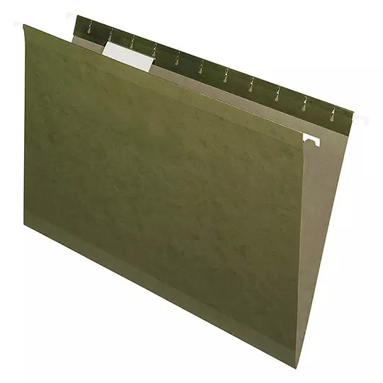 Folder colgante Oxford oficio color verd e caja con 25 pzas
