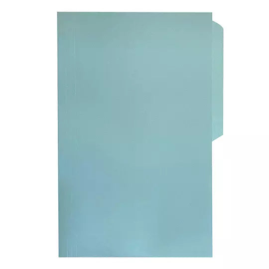 Folder manila Oxford oficio color azul c eja 1/2 caja con 100 pzas