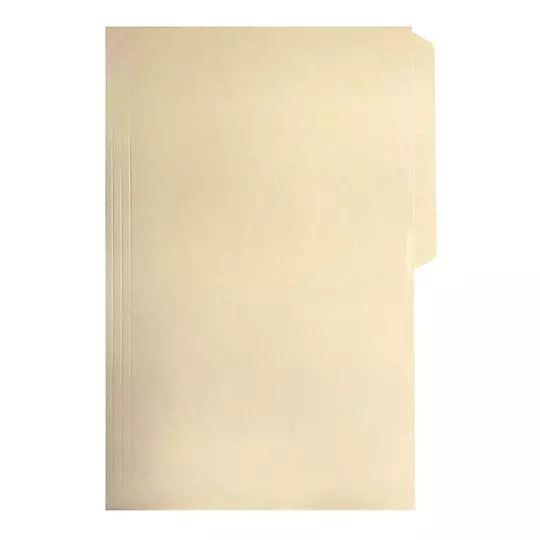Folder manila Oxford oficio color crema ceja 1/2 caja con 100 pzas