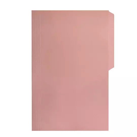 Folder manila Oxford oficio color rosa c eja 1/2 caja con 100 pzas