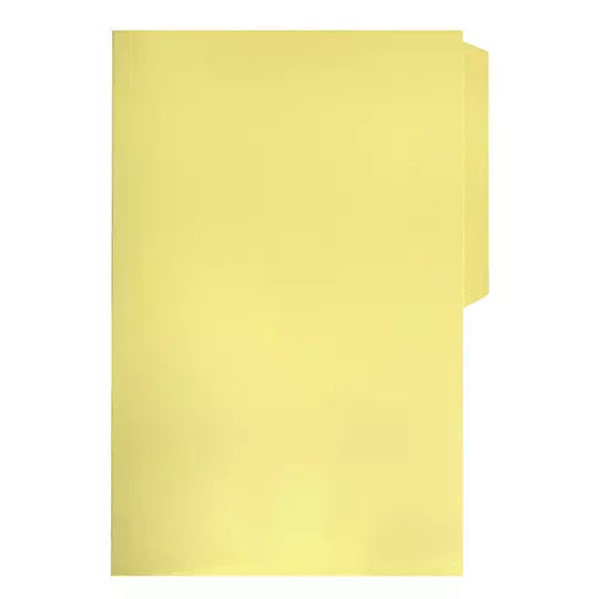 Folder manila Oxford oficio color amaril lo ceja 1/2 caja con 100 pzas