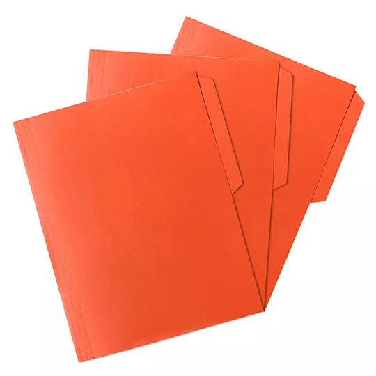 Folder de color Oxford carta color naran ja ceja 1/2 caja con 25 pzas