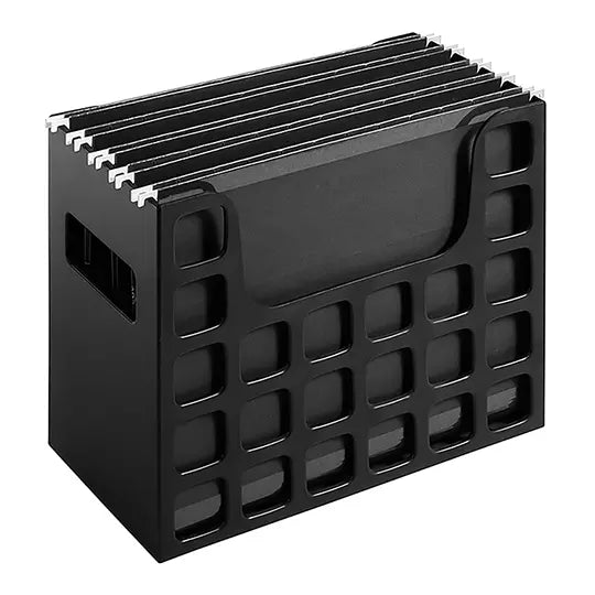 Organizador para escritorio Oxford con f older colgante negro 24 x 31 x 15 cm