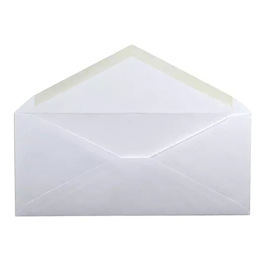 Sobre correspondencia engomado Ampad col or blanco No. 10 caja con 500 pzas
